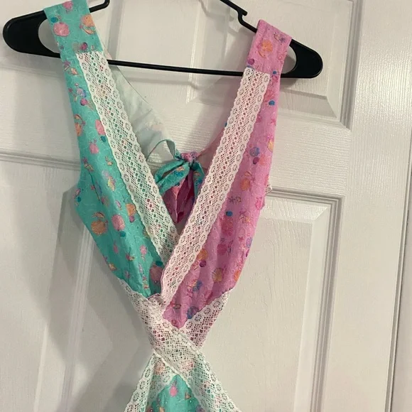 Beach Bunny NWT Everette aqua/pink seashell cutout open back coquette mini dress - Picture 4 of 11